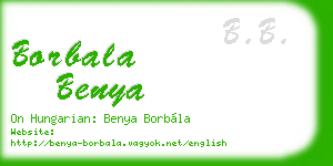 borbala benya business card